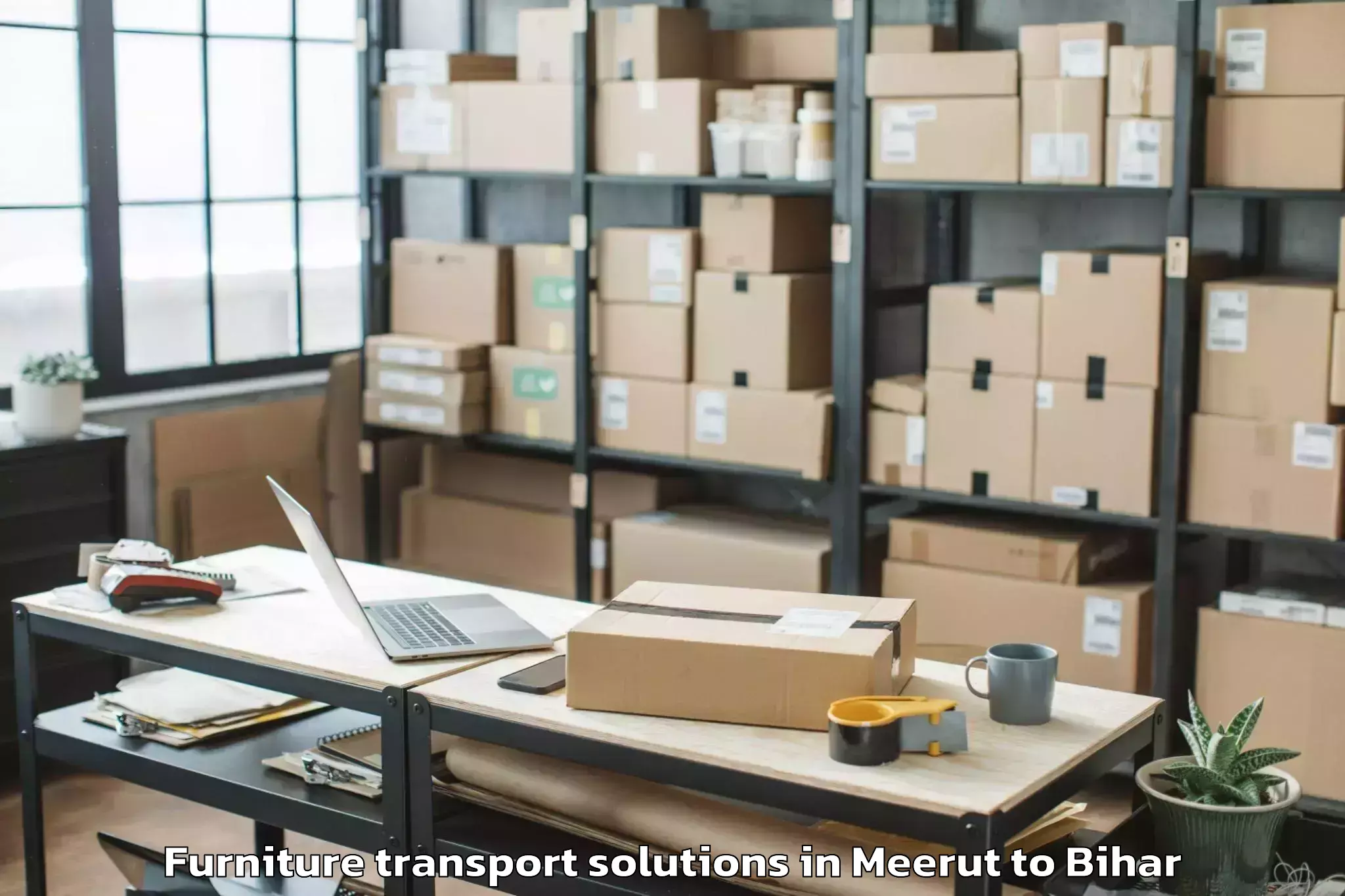 Hassle-Free Meerut to Saraiya Furniture Transport Solutions